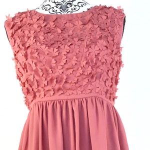 🆕YA LOS ANGELES Sleeveless Flower Applique Dress